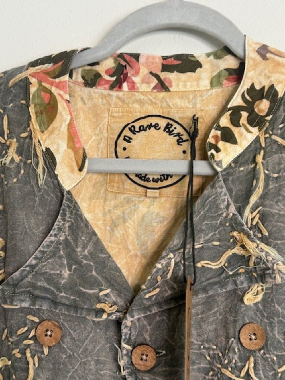 #1396 A Rare Bird Chambray Knotted Shirt/Jacket - Picture 3 of 16